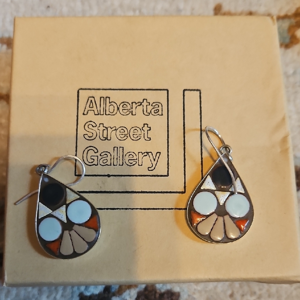 Handcrafted By Portland Artisan Grayling - One Of A Kind Inlay Earrings